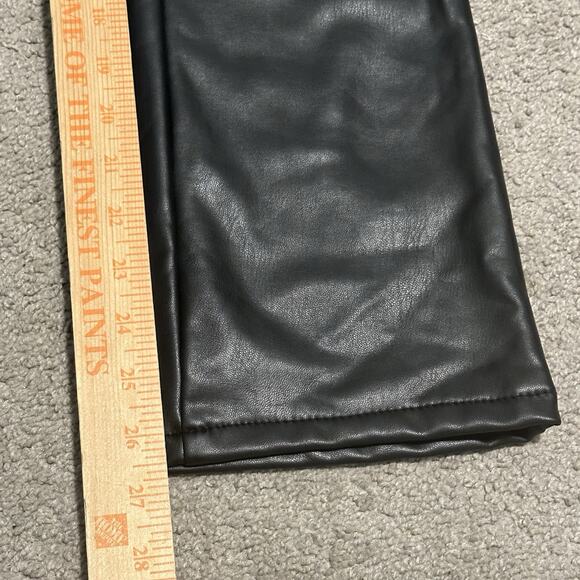 Mother Women 26 The Insider Ankle Faux Leather Pants in Faux Show Black - Picture 15 of 15